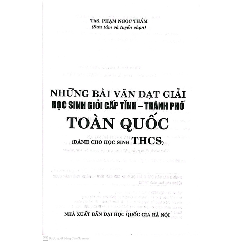 Sách -Những Bài Văn Đạt Giải Học Sinh Giỏi Cấp Tỉnh - Thành Phố Toàn Quốc