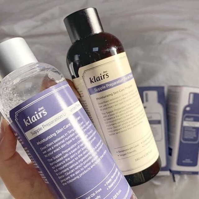 (Sẵn)Nước hoa hồng cấp ẩm ngua  mụn Klairs supple preparation unscented toner (không mùi)/ facial (có mùi thảo mộc)