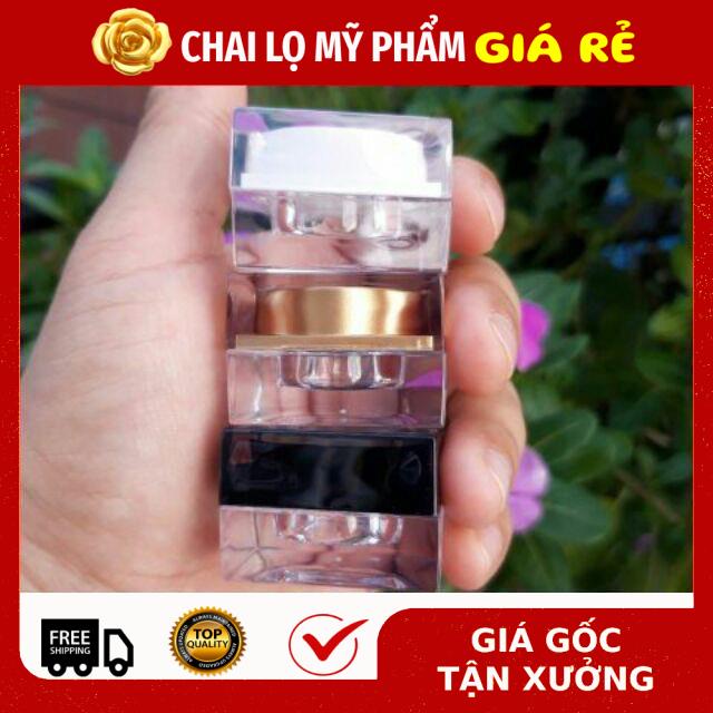 Hủ Đựng Kem ❤ RẺ VÔ ĐỊCH ❤ Hũ chiết kem vuông nhí 5g G5 đựng mỹ phẩm , phụ kiện du lịch