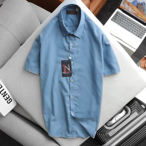 Áo sơ mi nam ngắn tay vải trơn, chống nhăn, sơ mi công sở Dvin_fashion