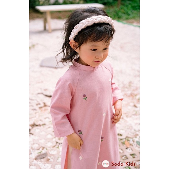 (Hàng thiết kế) Áo dài Kim Hoa 2022 cho bé gái - Không kèm mấn
