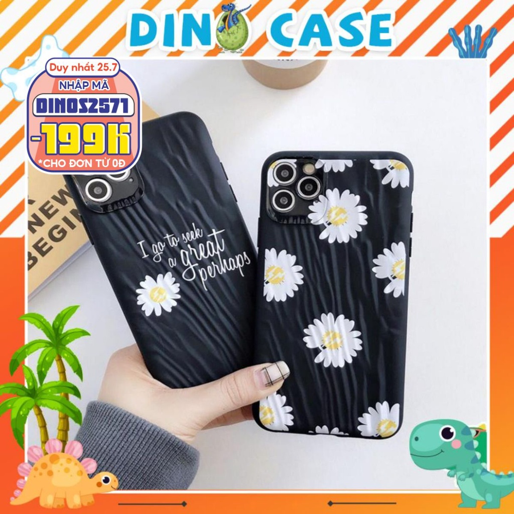 Ốp lưng iphone hoa cúc sóng lồi nhăn dành cho 6/6plus/6splus/7/7plus/8/8plus/x/xs/11/12/pro/max/plu