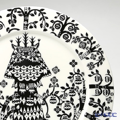Đĩa sứ Taika Iittala phong cách Bắc Âu màu Đen - Size 20/27cm