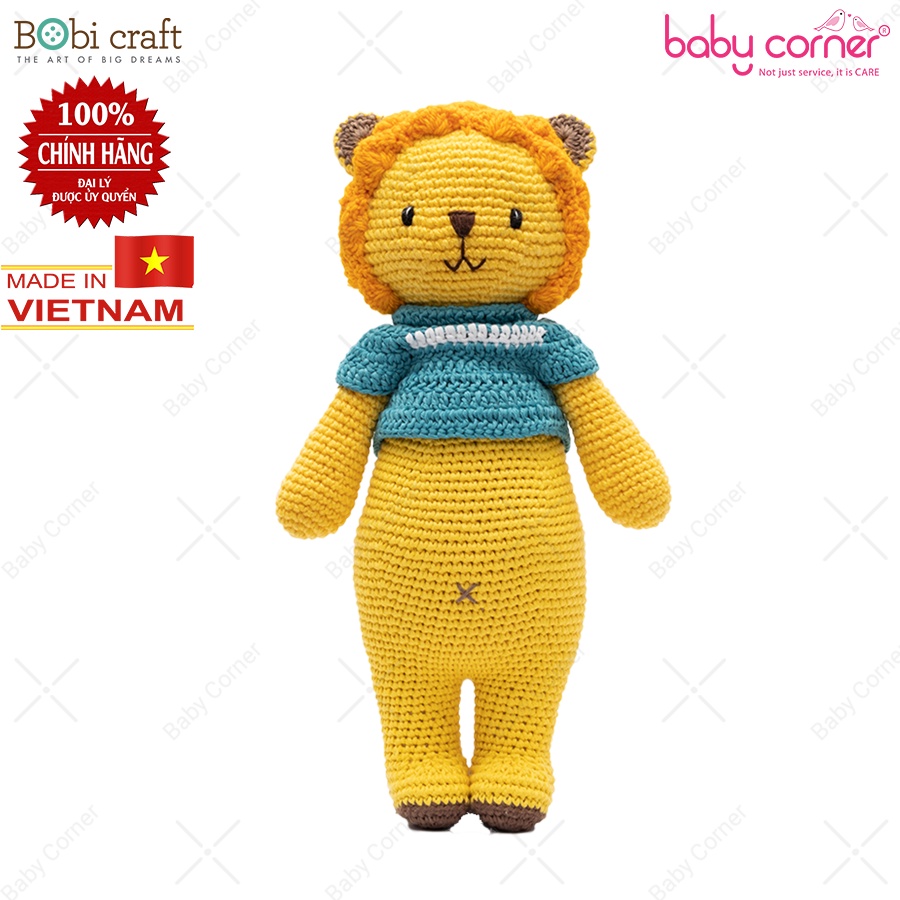 THÚ BÔNG LEN VUA SƯ TỬ LEO MŨM MĨM BOBI CRAFT