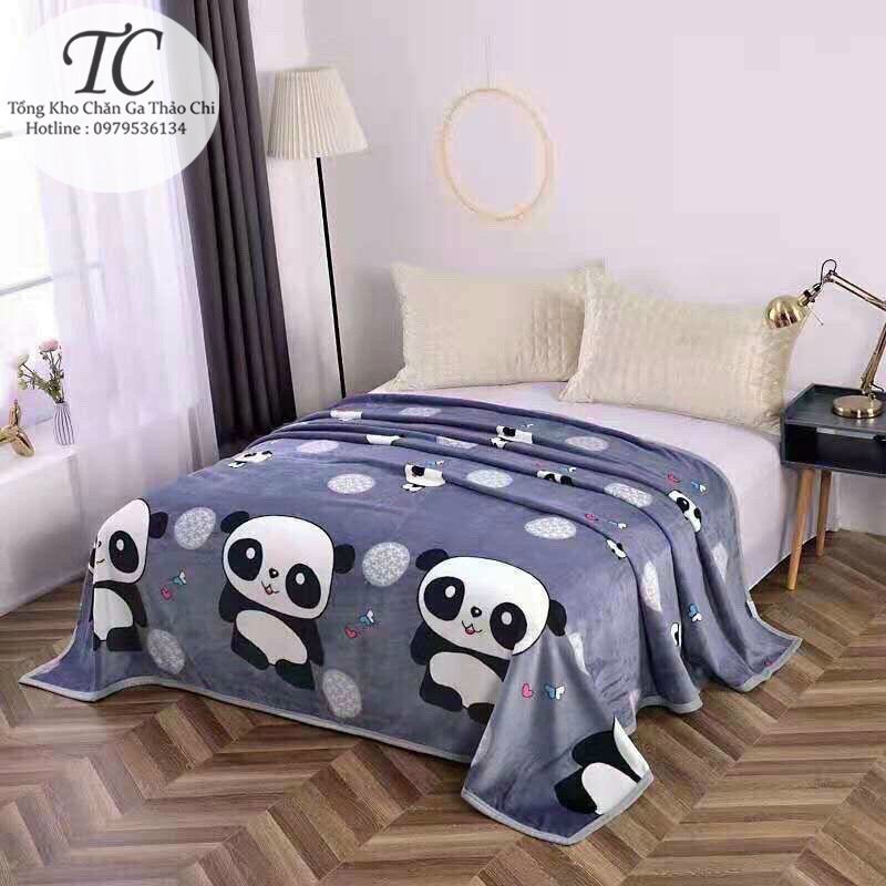 Chăn Tuyết Nhung Sữa- Mềm Mịn- Thoáng Khí - Dễ Thương -Kích Thước 2m x 2m3