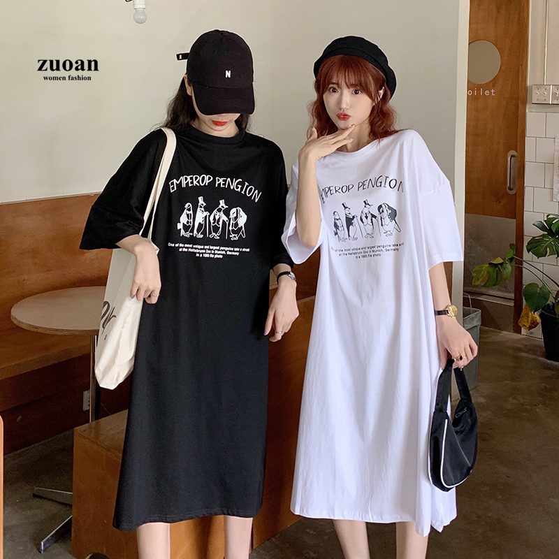 SUXI Đầm Midi Nữ Ngắn Tay In Họa Tiết Mới