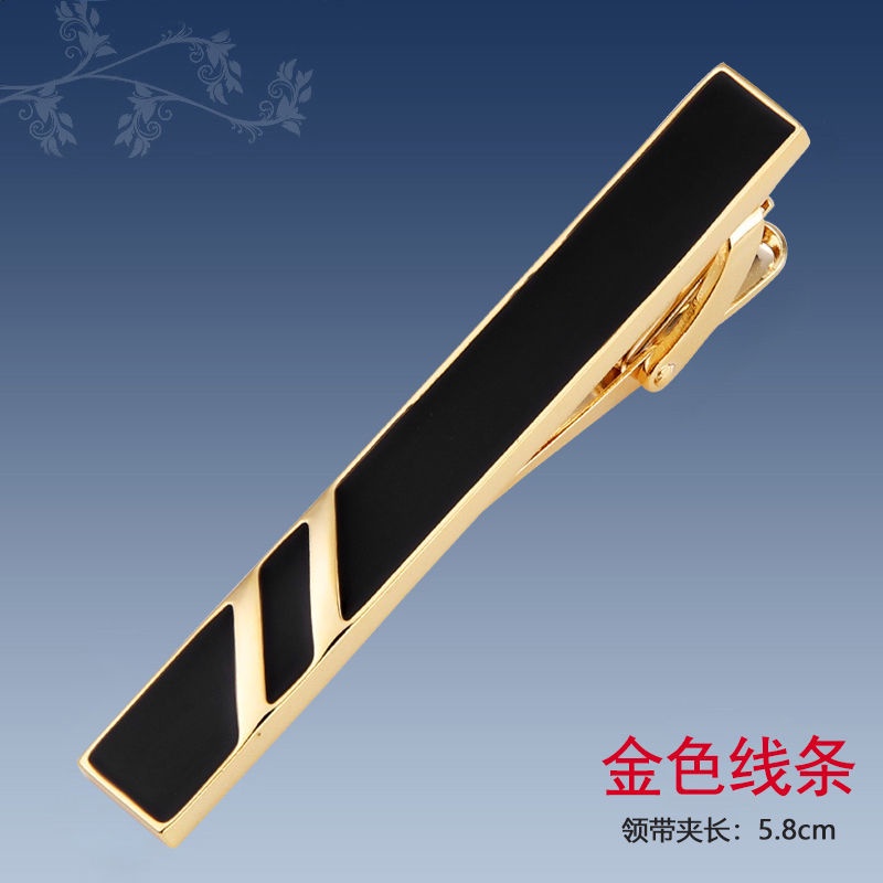 Kẹp cà vạt màu vàng thiết kế đơn giản phong cách Hàn Quốc thời trang công sở dành cho cả nam và nữ