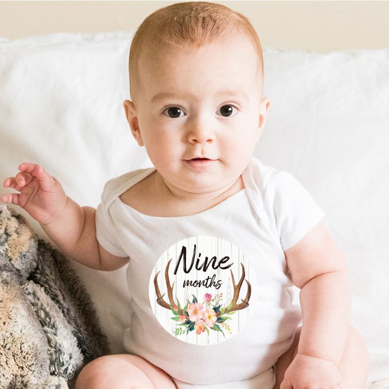 Miếng Dán Bụng Giữ Hàng Tháng Dùng Làm Đạo Cụ Chụp Ảnh Cho Bé Sơ Sinh