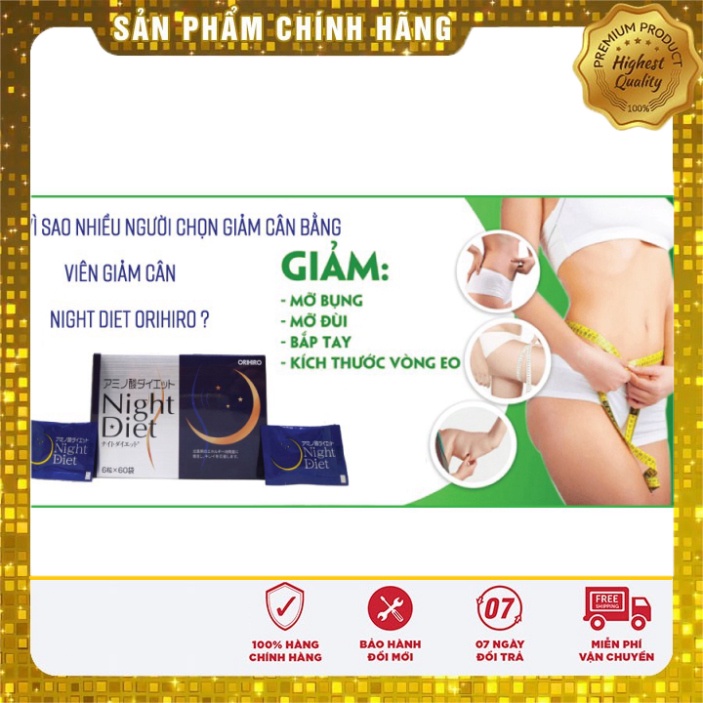 Viên Uống Giảm Cân Night Diet Orihiro 60 Gói Giúp Giảm Cân Cân Hiệu Quả An Toàn