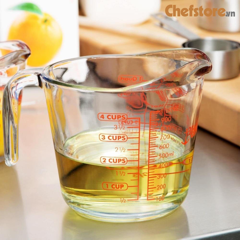 Ca Đong ml 💥 Cốc Đo Lường Chất Lỏng Chia Vạch Thủy Tinh Cường Lực Đa Dung Tích 250ml/500ml/1000ml/2000ml Anchor Hocking