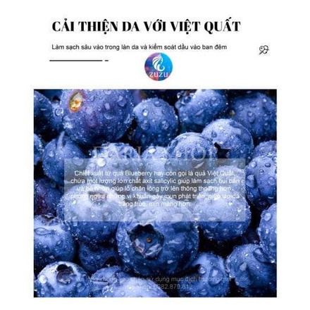 Mặt Nạ Ngủ Việt Quất, mặt nạ BIOAQUA Dưỡng Ẩm Trắng Da Arbutin Blueberry 4ml x 20gói LALASKIN
