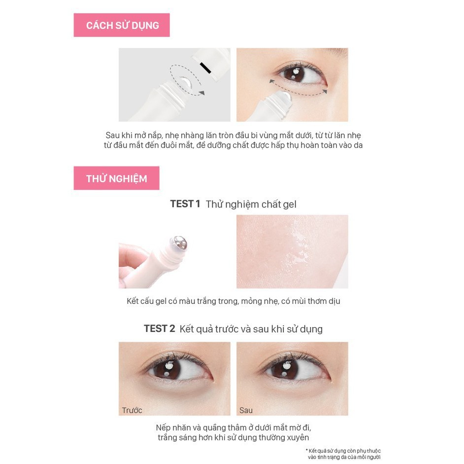 Shop Happy KIDS Cây lăn dưỡng sáng vùng da quanh mắt Cathy Doll Ready 2 White Milky Tone Up Eye Serum 15ml