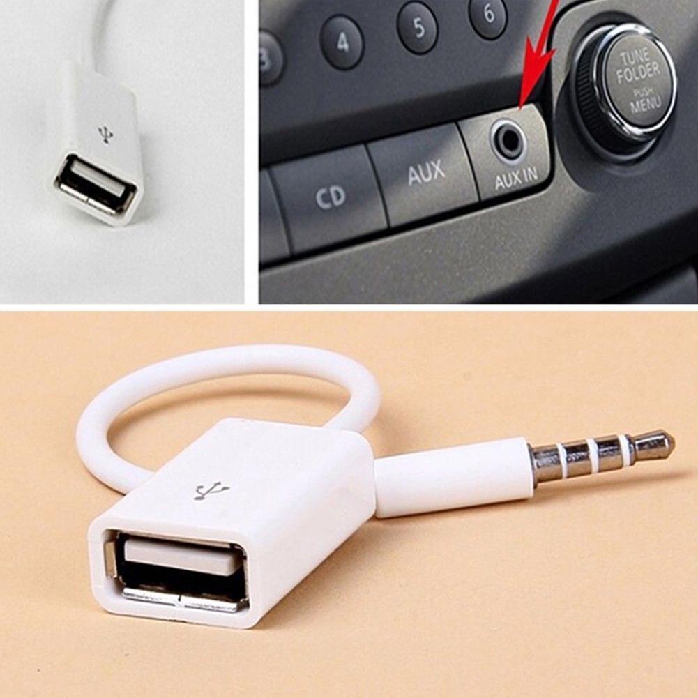 Giắc Chuyển Đổi Âm Thanh 3.5 AUX Sang USB USB Ổ Đĩa U MP3 Cho Xe Hơi E2U8