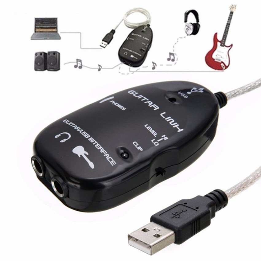 1.2M Cable USB Guitar Link kết nối đàn guitar với máy tính