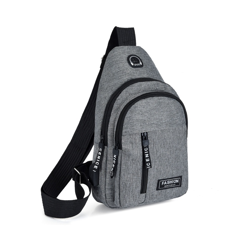 Túi Đeo Chéo Ngực Đựng Điện Thoại Có Cổng Sạc USB Phong Cách Thể Thao
