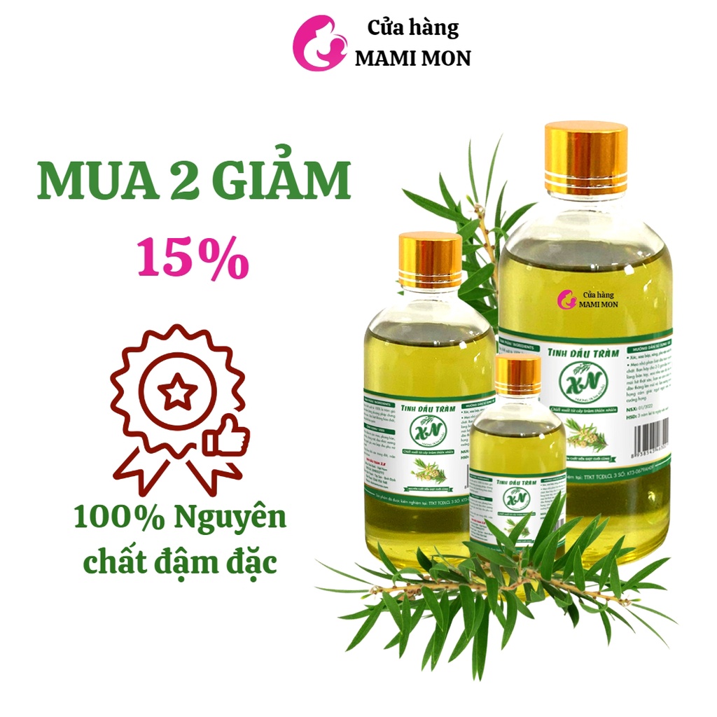 Tinh dầu tràm gió nguyên chất cho bé Shop Mami Mon– Tinh dầu tràm Xứ Nẫu Huế Shop Mami Mon