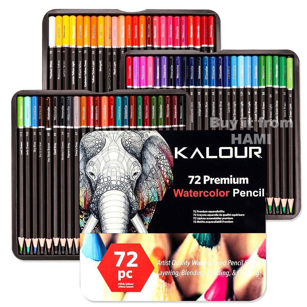 Bút Chì Màu Nước KALOUR Hộp Thiếc - KL72N