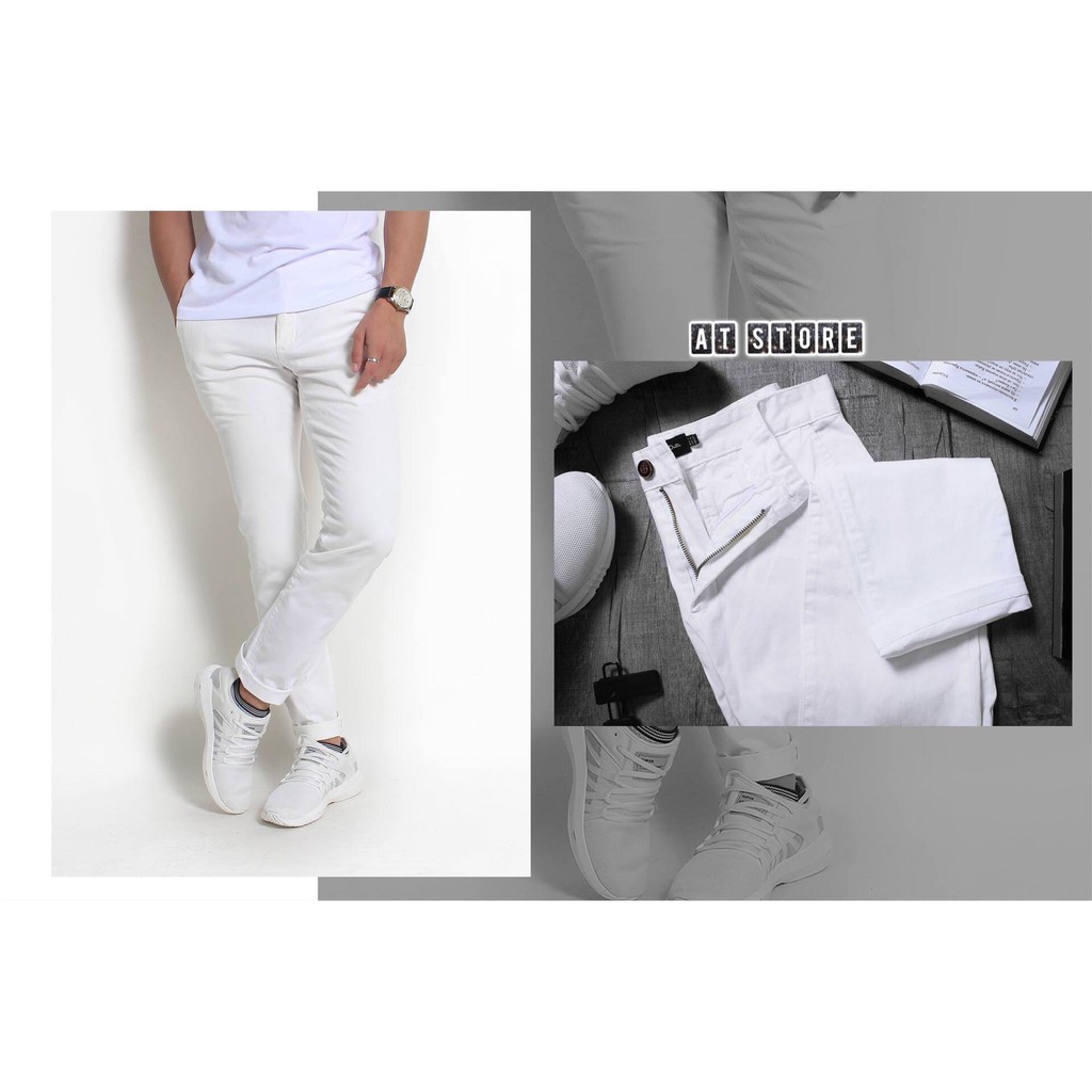 QUẦN KAKI HÀNG VNSX PHOM SLIMFIT MÀU TRẮNG
