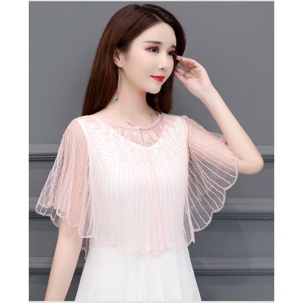 Áo lưới đính kim sa