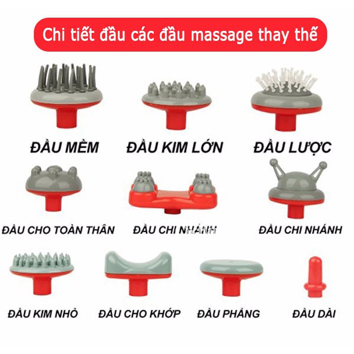 Máy Massage Cầm Tay 10 Đầu King Massager