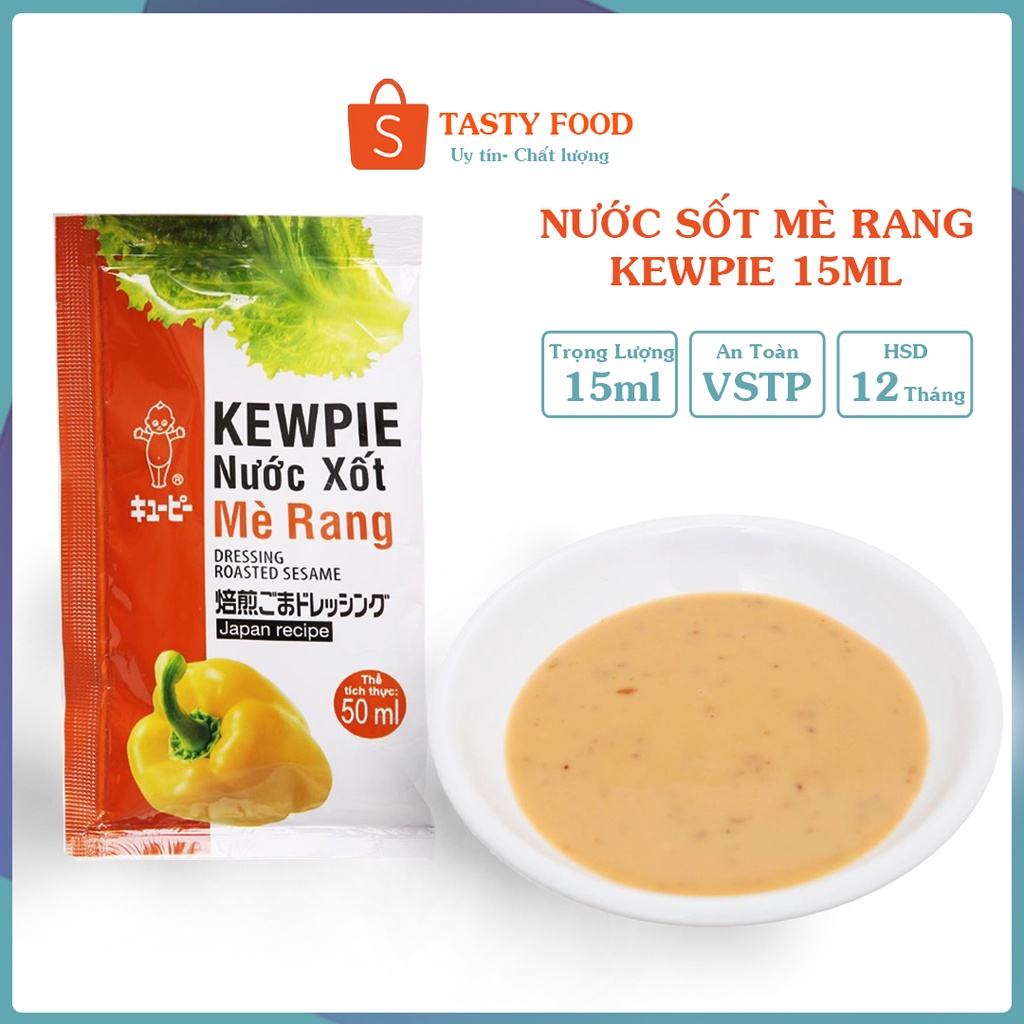 Nước sốt chấm mè rang kewpie gói 15ml ,nước chấm mè rang chính hãng đồ ăn vặt Tasty Food