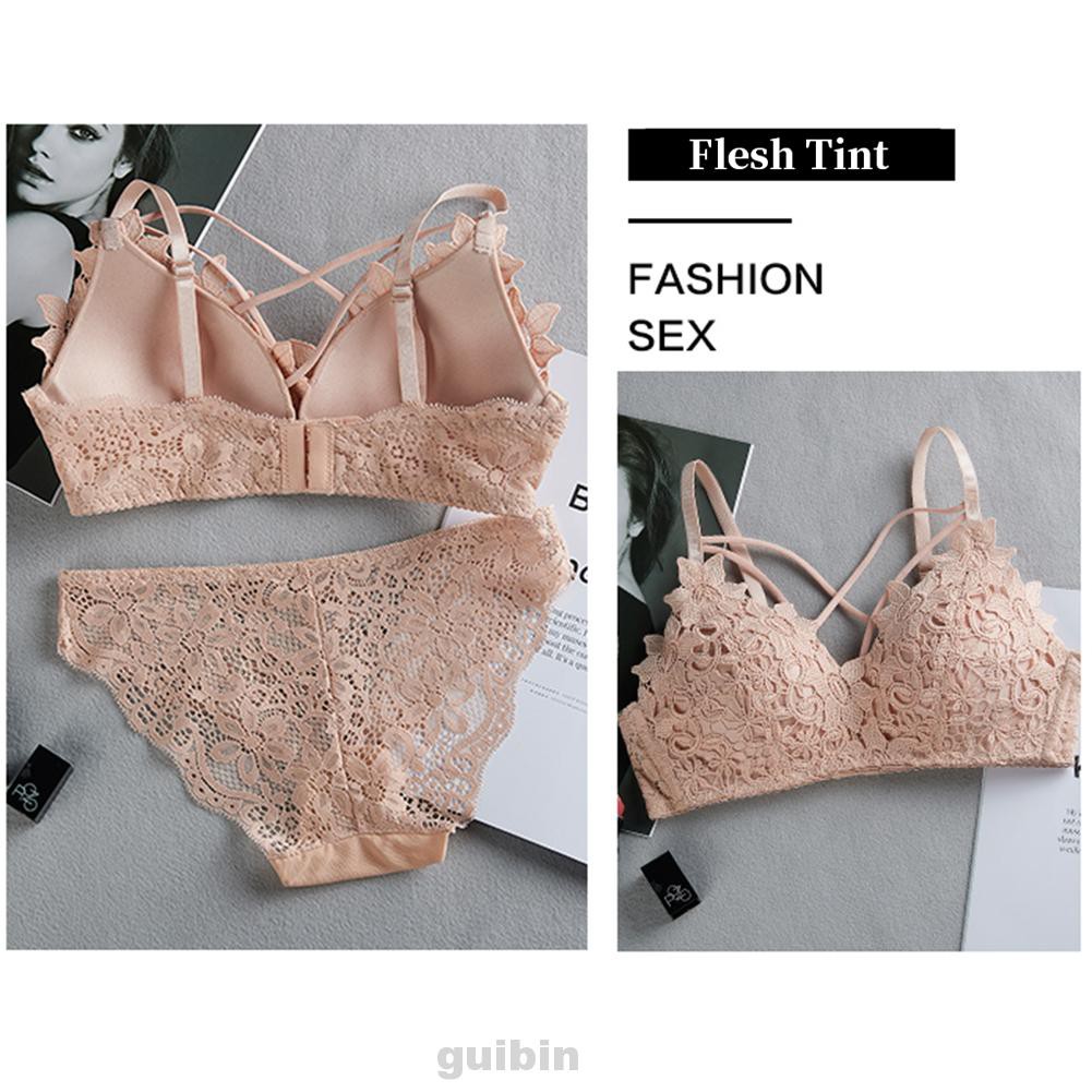 2pcs Women Bra Lace Lingerie Bralette Ins