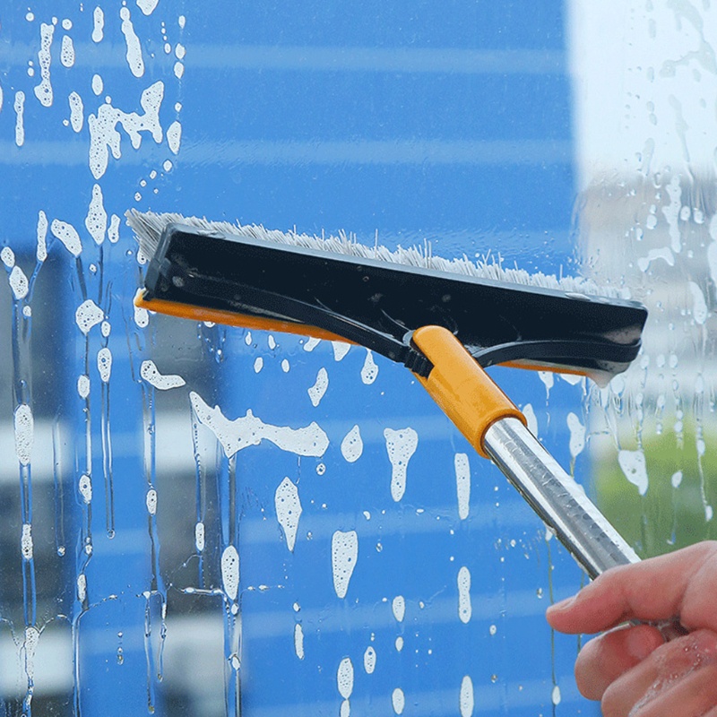 Bàn Chải Lông Cứng Cán Dài 2 Trong 1 Vệ Sinh Sàn Nhà Tắm