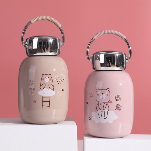 Bình nước giữ nhiệt cute mini lõi inox SUS 304, bình đựng nước nóng giữ nhiệt tốt đáng yêu