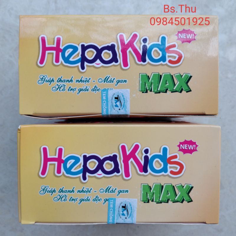 HEPAKIDS MAX hỗ trợ thanh nhiệt, mát gan cho trẻ hộp 20 ống 10ml