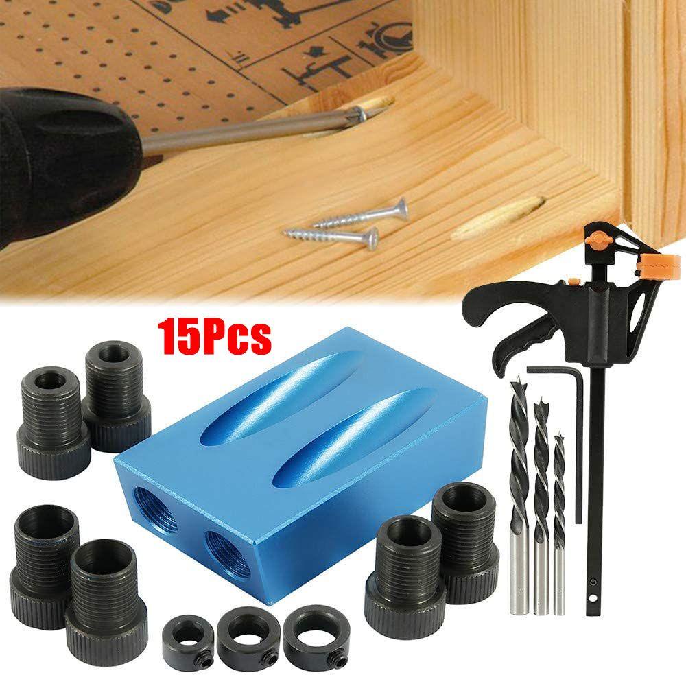 Bộ 15 Phụ Kiện Cố Định Vị Trí Khoan Gỗ Chuyên Dụng