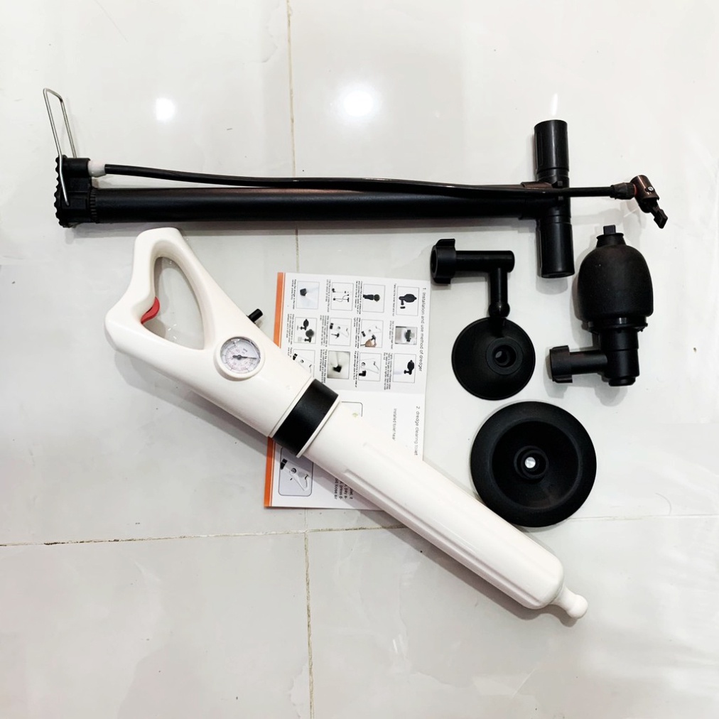 Dụng Cụ Thông Cống Áp Suất Nén Tới 8kg Tiện Lợi Nhanh ChóngFREESHIPSúng Thông Tắc Bồn Cầu,Bồn Rửa Chén
