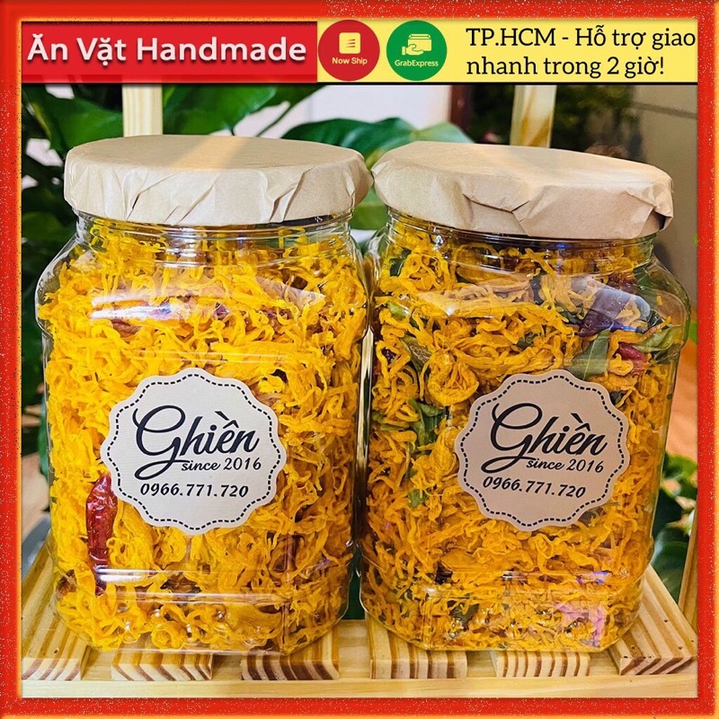 Đồ ăn vặt  1Kg Khô gà lá chanh bơ tỏi Sài Gòn