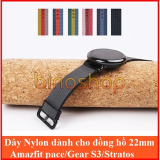 Dây Nylon đồng hồ thông minh Amazfit PACE/ Stratos/Gear S3... (22mm)