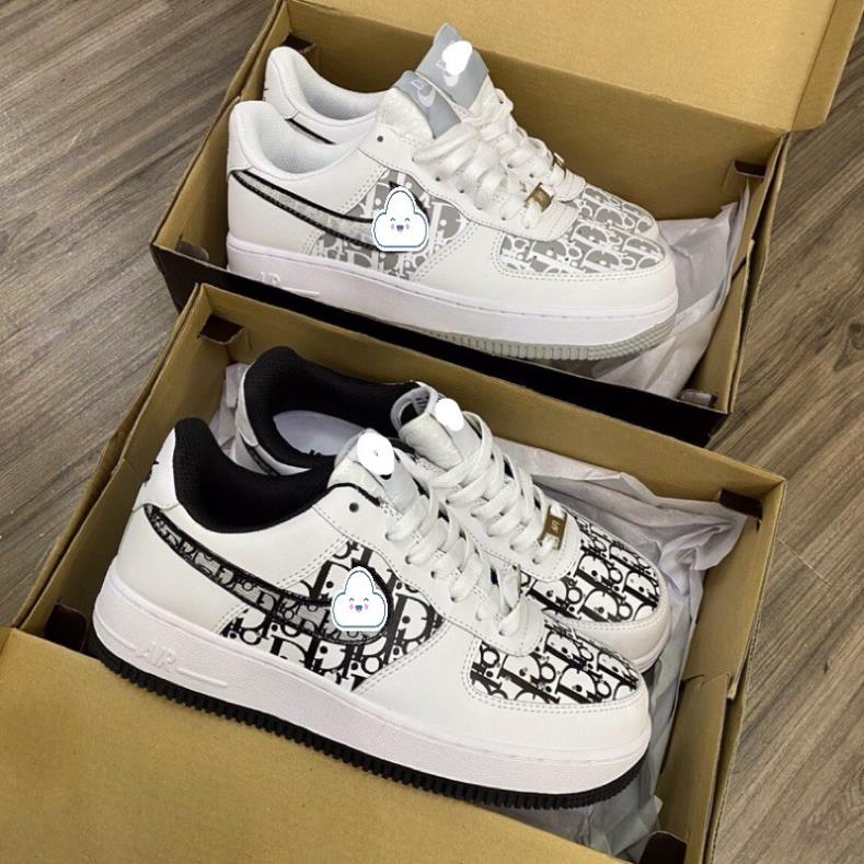 Giày thể thao AF1 Giày sneaker air  force 1 đế đen đế xám AF Hot trend FullBoxbill