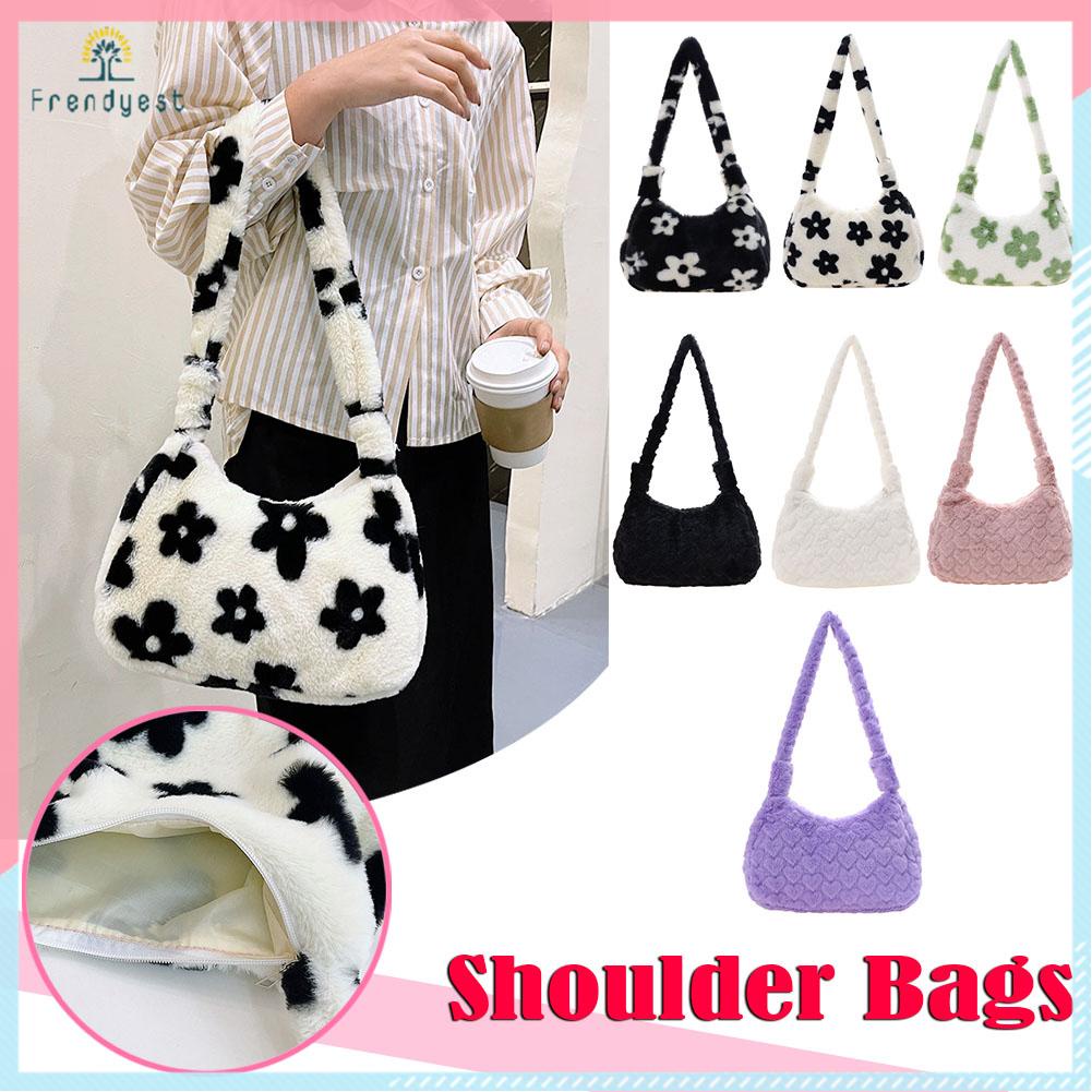 Túi đeo dưới cánh tay in hoa thời trang cá tính cho nữ