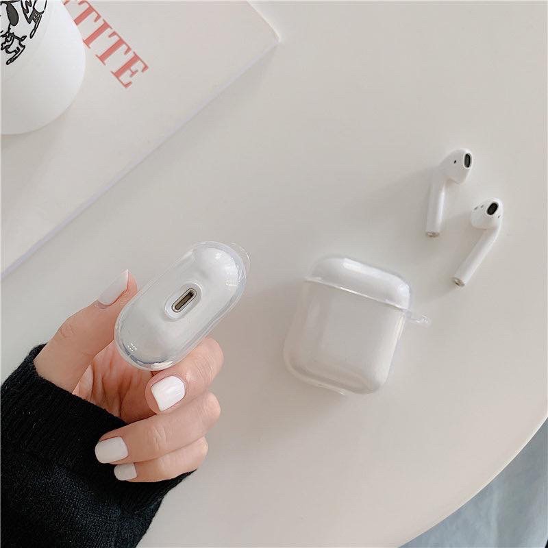 Case trong suốt - Vỏ bao airpod đựng tai nghe không dây 1 2 3 Pro i11 i12 i18 i100