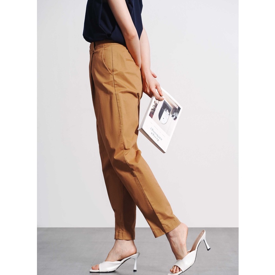 Quần Kaki Nữ Xếp Ly Lai Form Carrot - Routine 10S21PCAW004