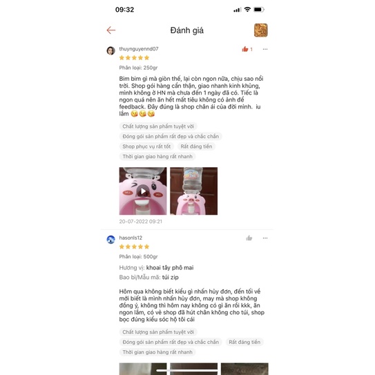 500g Bimbim Swing, khoai tây cánh vỡ ngon giòn giòn