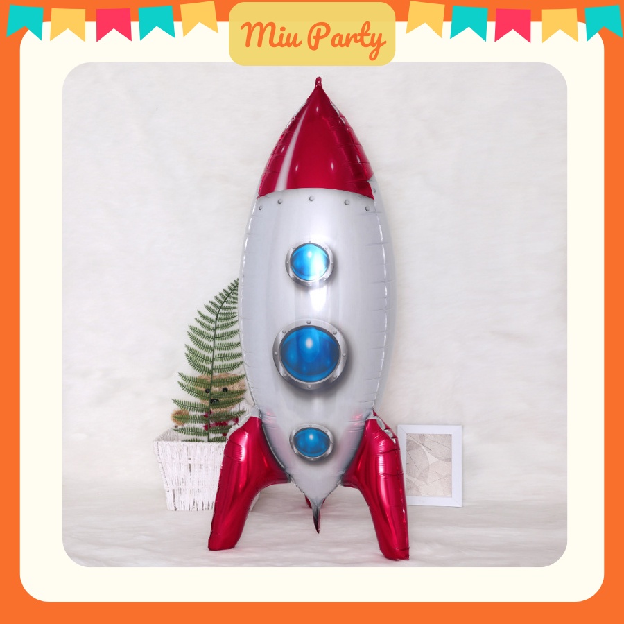 Bong Bóng Kiếng Hình Tên Lửa Size To 70cm Trang Trí Sinh Nhật Cho Bé - MiuParty
