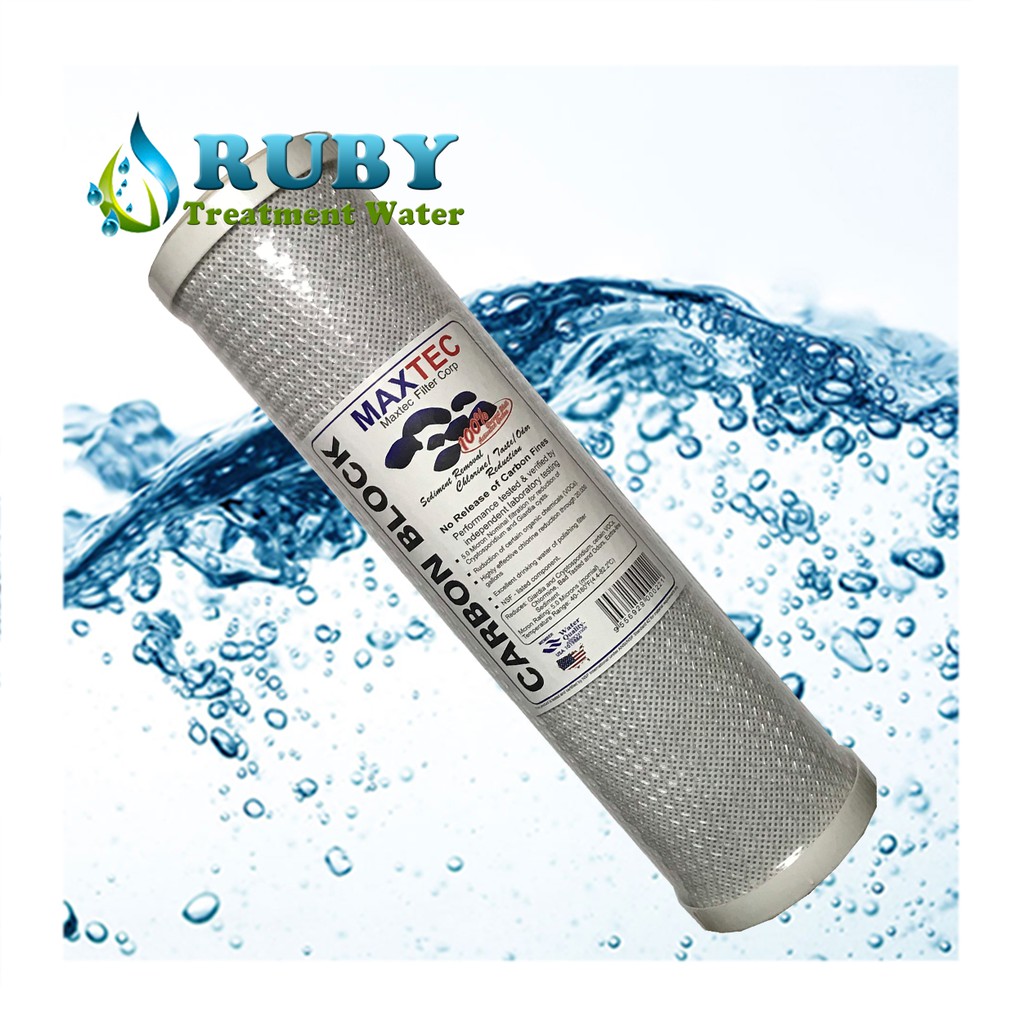 Lõi lọc nước số 3 của Máy Lọc Nước Uống RO / UF - Lõi lọc than hoạt tính (CTO) Dạng Khối Nén