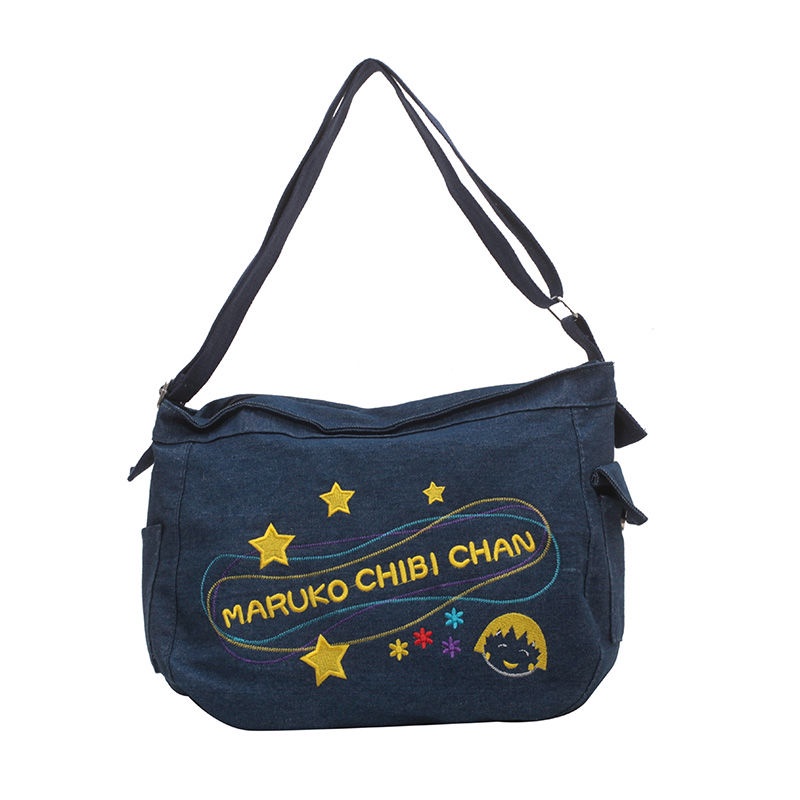 Túi Xách Tote Vải Denim Thêu Hình Cherry Phong Cách Mới 2022