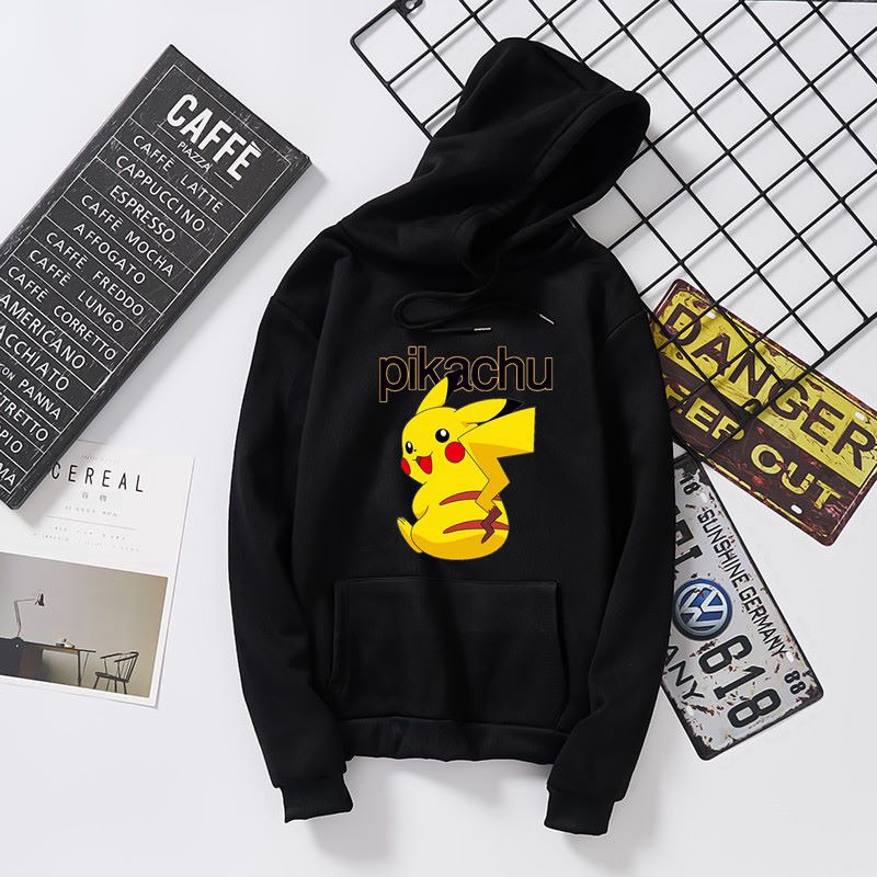 Áo Hoodie Tay Dài In Hình Pikachu Đáng Yêu Thời Trang Hàn Quốc Cho Cặp Đôi