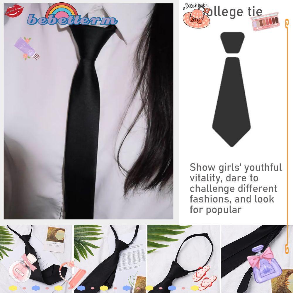 Cà vạt màu đen trơn thiết kế thanh lịch cho nam