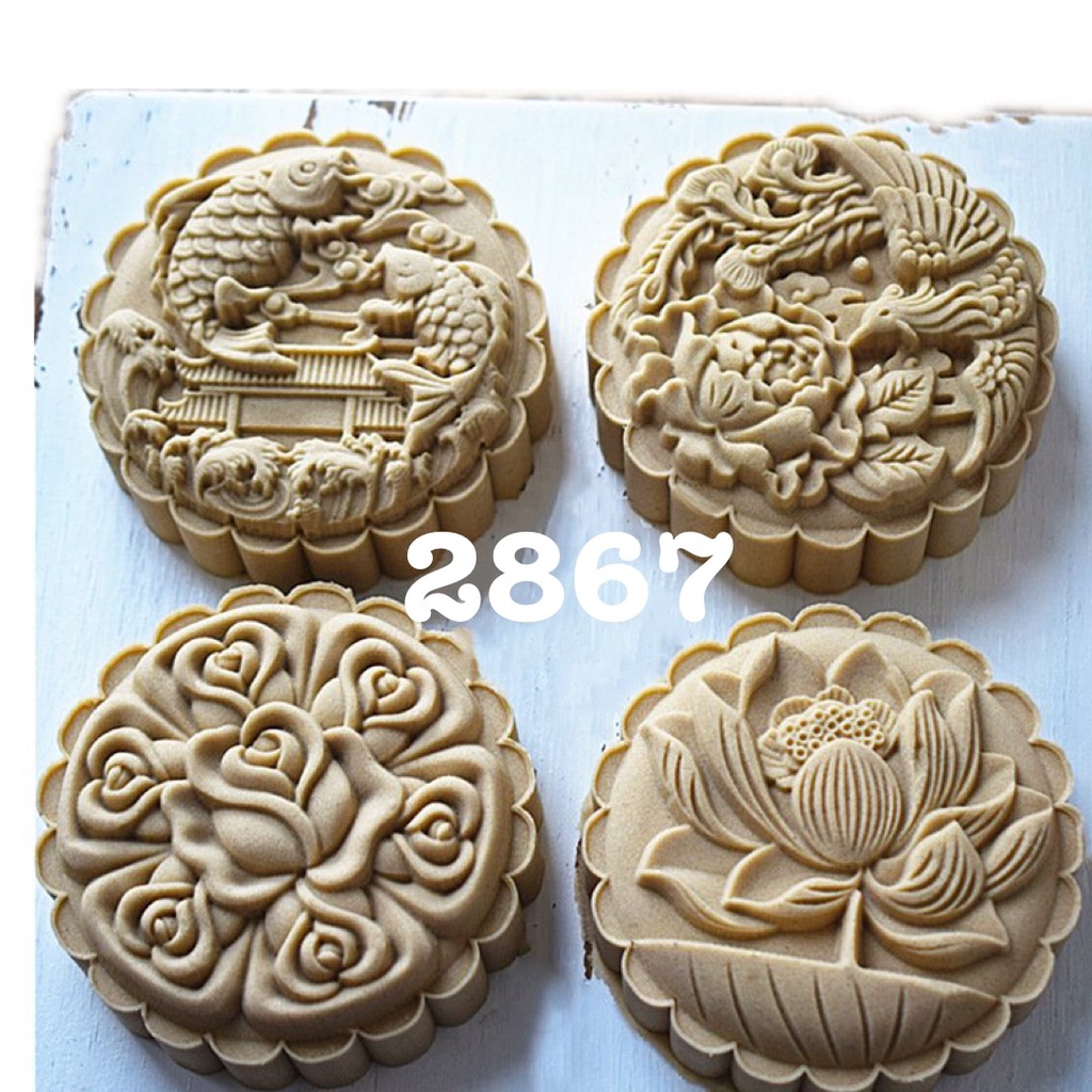 Khuôn bánh trung thu lò xo 150G nhiều mẫu