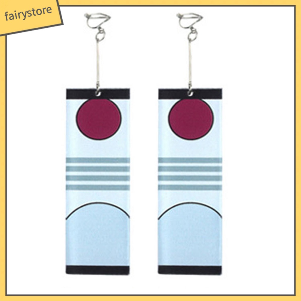 1 Đôi Khuyên Tai Acrylic Hóa Trang Tanjiro Sáng Tạo