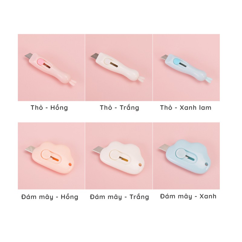 Dao Rọc Giấy Mini Hình Đám Mây Con Thỏ Cute Dễ Thương EVEMOM STORE DK002