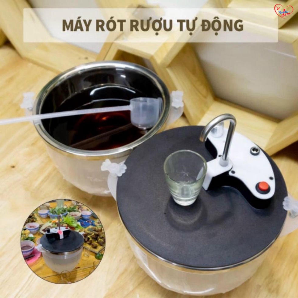 Bình Rót Rượu Tự Động - Máy Rót Rượu Cảm Ứng Thông Minh Tặng Kèm 6 Ly Thủy Tinh | Bảo Hành 12 Tháng [Có Bảo Hành]