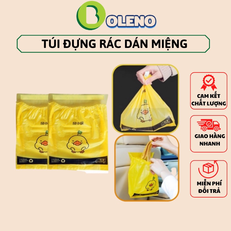 Bịch 15 túi đựng rác trên xe hơi, oto, văn phòng dạng dán tiện lợi