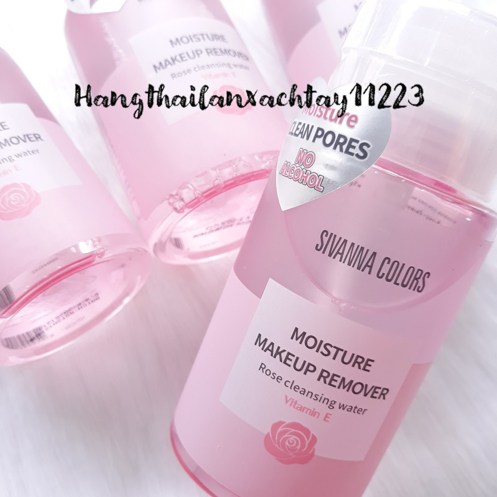 Nước Tẩy Trang Sivanna Colors Moisture Makeup Remover Rose HF10