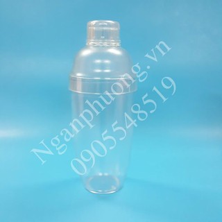 Bình lắc pha chế cocktail shaker loại 700ml có vạch chia mờ